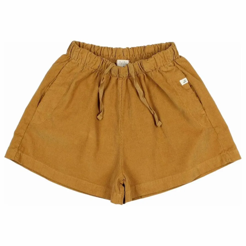 Short Soft Velours Côtelé Coton Bio | Ocre