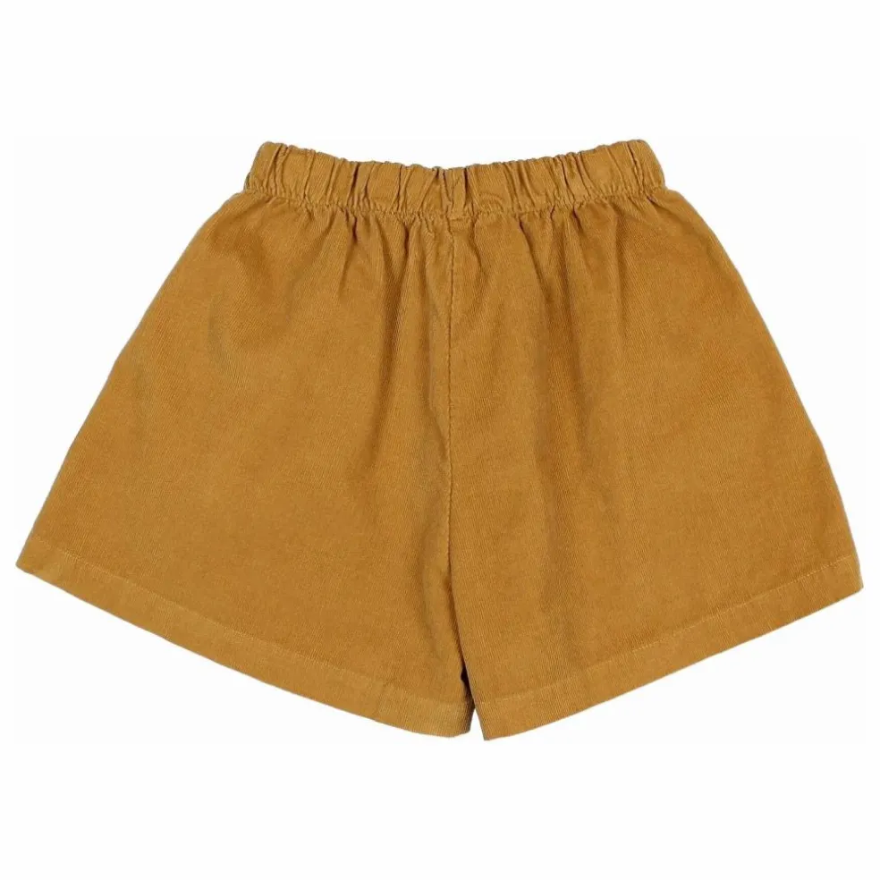 Short Soft Velours Côtelé Coton Bio | Ocre