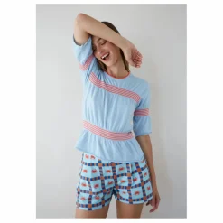 Short Star Crabe Coton Bio | Bleu