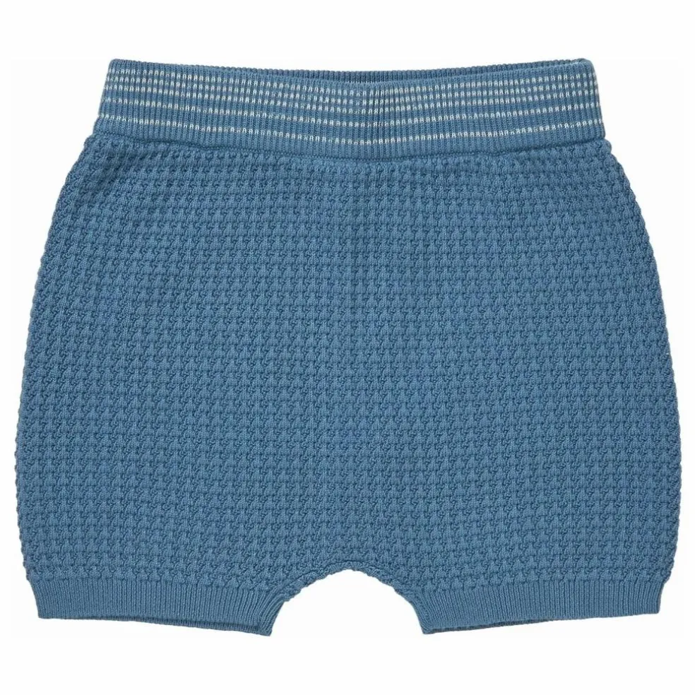 Short Structure Maille Fine Coton Bio | Bleu