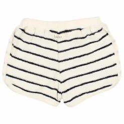 Short Terry Rayures Eponge Bébé Coton Bio | Bleu