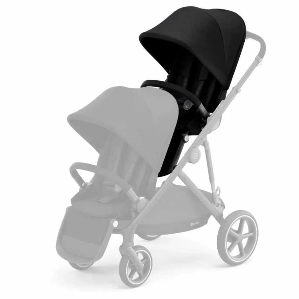 Siège supplémentaire pour poussette Gazelle S châssis noir | Noir