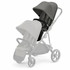 Siège supplémentaire pour poussette Gazelle S châssis noir | Gris clair