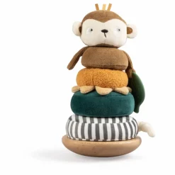 Singe à empiler doudou et bois