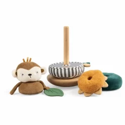 Singe à empiler doudou et bois
