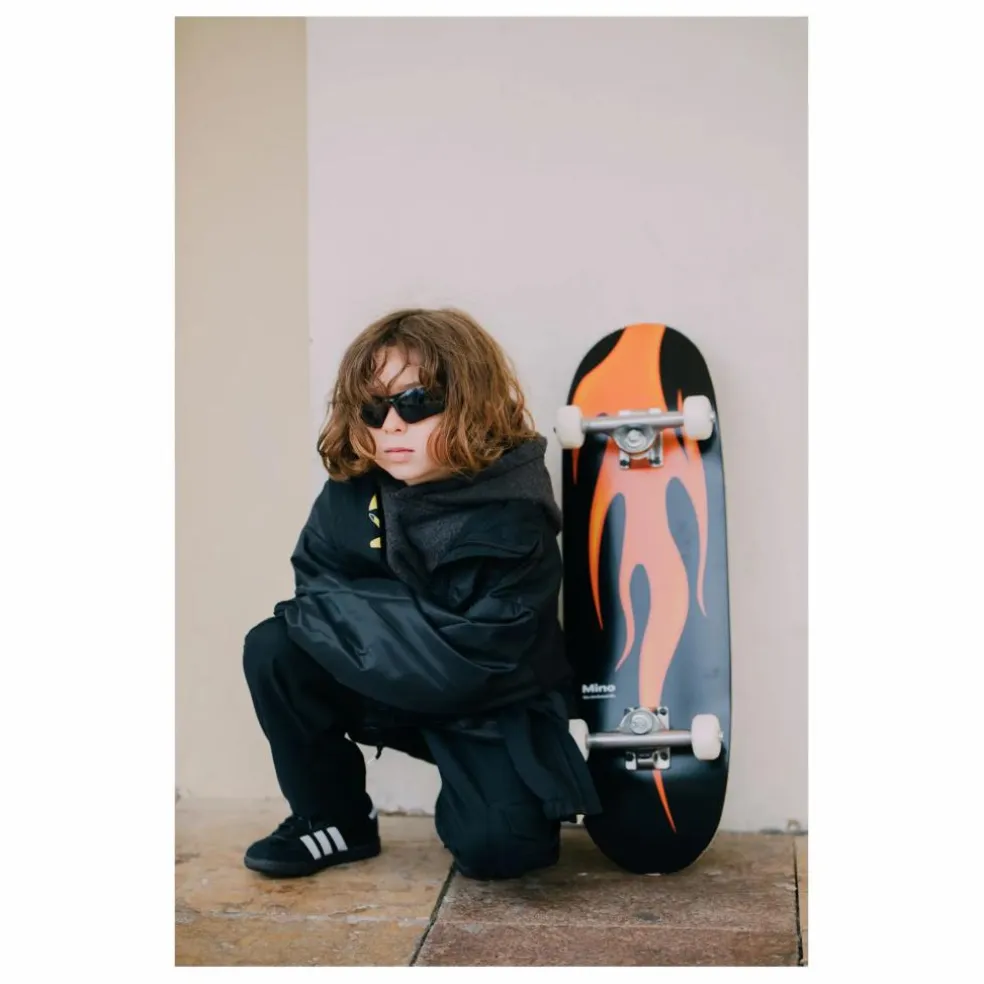 Skateboard Sunny Flame | Noir