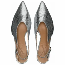 Slingback à Talons Métallisées | Argenté