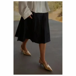 Slingback à Talons Métallisées | Doré