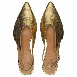 Slingback à Talons Métallisées | Doré