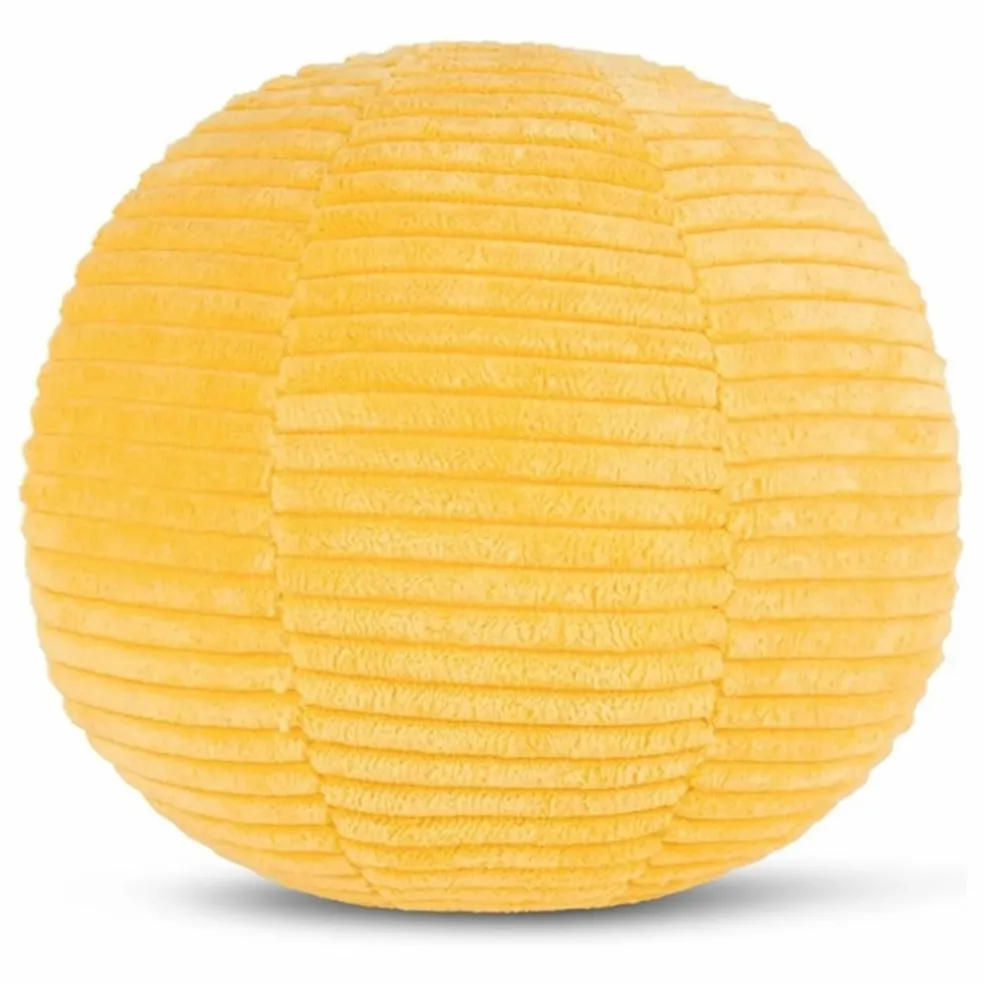 SMILEY - Peluche Smiley en velours côtélé | Jaune