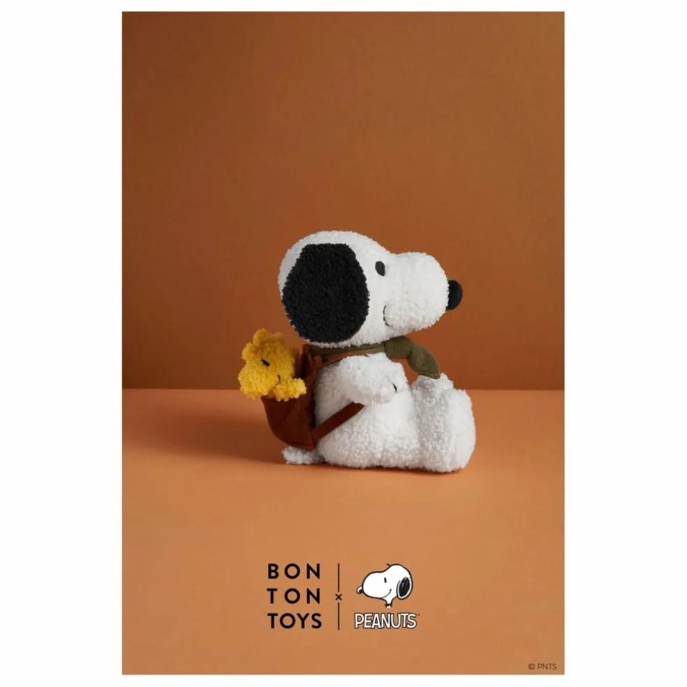 SNOOPY - Peluche Snoopy avec Woodstock dans son sac