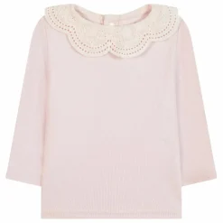 Sous Pull Col Ajouré | Rose pâle