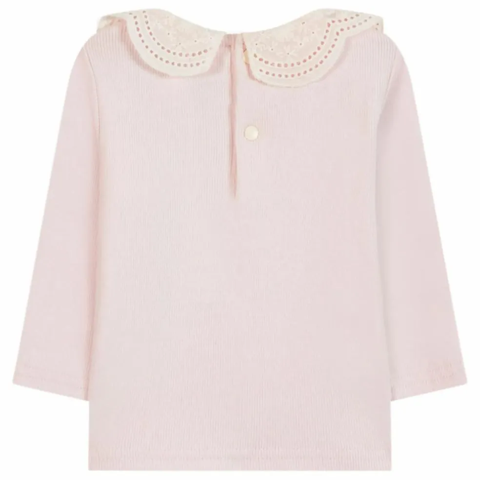 Sous Pull Col Ajouré | Rose pâle