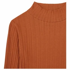 Sous Pull Femme Cotelé Coton Bio | Noisette
