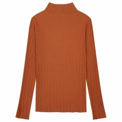 Sous Pull Femme Cotelé Coton Bio | Noisette