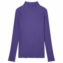 Sous Pull Femme Cotelé Coton Bio | Bleu indigo