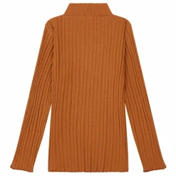 Sous Pull Fille Côtelé Coton Bio | Noisette
