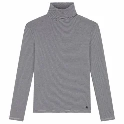 Sous-Pull Iconique Rayé Coton Bio | Bleu marine