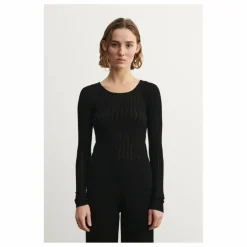 Sous-pull Pointelle Laine Mérinos - Collection Femme | Noir