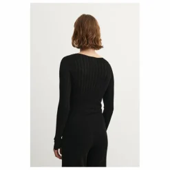 Sous-pull Pointelle Laine Mérinos - Collection Femme | Noir