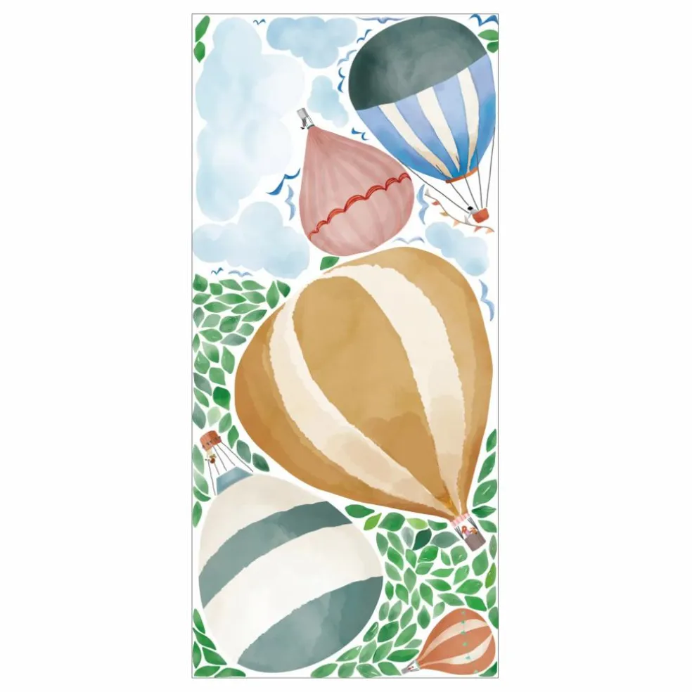 Sticker géant Montgolfière Aquarelle
