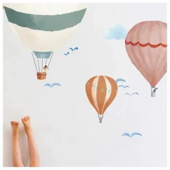 Sticker géant Montgolfière Aquarelle