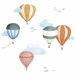 Stickers easy Montgolfiere Aquarelle