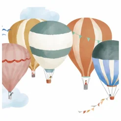 Stickers easy Montgolfiere Aquarelle