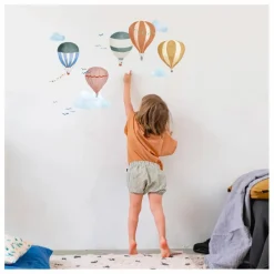Stickers easy Montgolfiere Aquarelle
