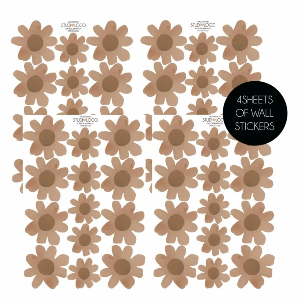 Stickers muraux Floral | Marron