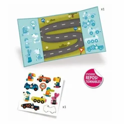 Stickers épais et repositionnables Les voitures