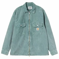 Surchemise Reynold Velours Côtelé | Vert chiné
