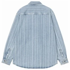 Sur-Chemise Rylan Hampton Rayée | Denim bleached