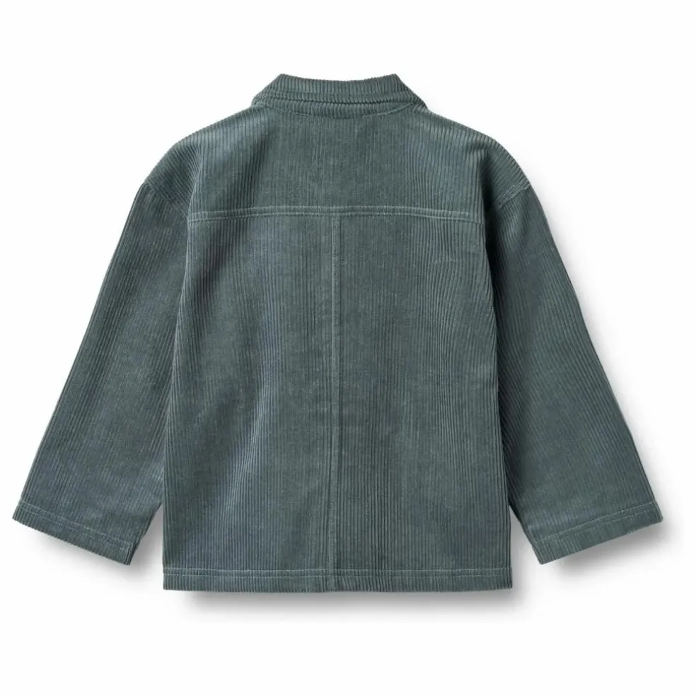 Surchemise Sage Velours Côtelé Coton Bio | Bleu gris