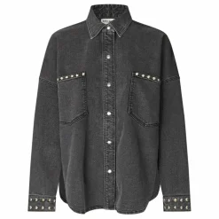 Sur-Chemise Veida Denim | Washed Black
