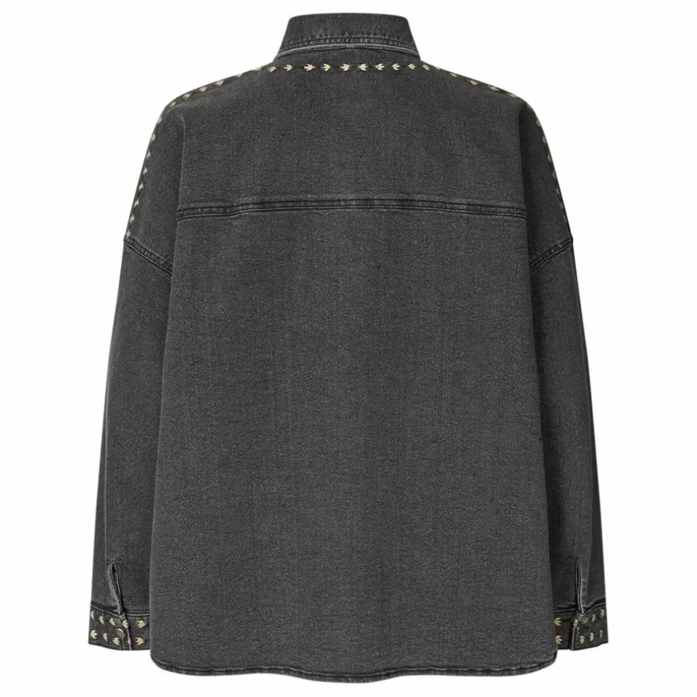 Sur-Chemise Veida Denim | Washed Black