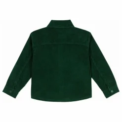 Surchemise Velours Côtelée Coton Bio | Vert sapin