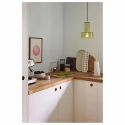 Suspension en verre Ripple | Vert
