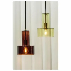 Suspension en verre Ripple | Vert