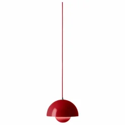 Suspension Flowerpot VP1, Verner Panton, 1968 | Rouge vermillon