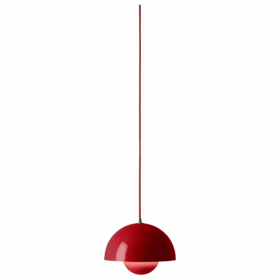Suspension Flowerpot VP1, Verner Panton, 1968 | Rouge vermillon