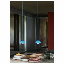 Suspension Flowerpot VP10, Verner Panton | Bleu ciel