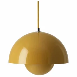 Suspension Flowerpot VP1, Verner Panton, 1968 | Jaune moutarde
