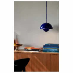 Suspension Flowerpot VP1, Verner Panton, 1968 | Bleu