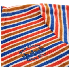 Sweat à Capuche Rayé Velours | Rouge