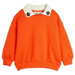 Sweat à Col Chat Coton Bio | Orange