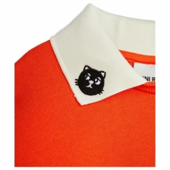 Sweat à Col Chat Coton Bio | Orange