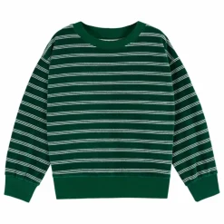 Sweat Rayé Coton Bio | Vert