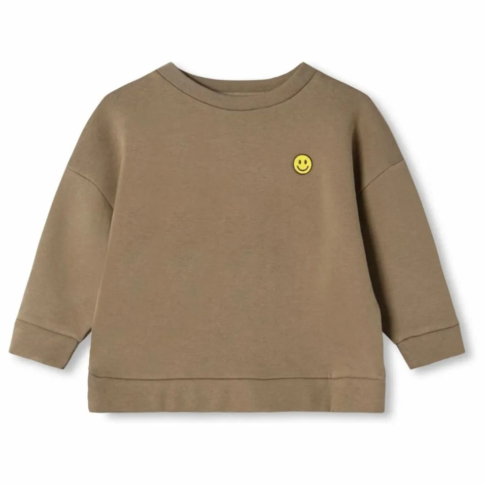Sweat Alvin Smiley Coton Bio | Taupe