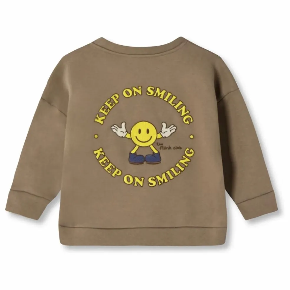 Sweat Alvin Smiley Coton Bio | Taupe